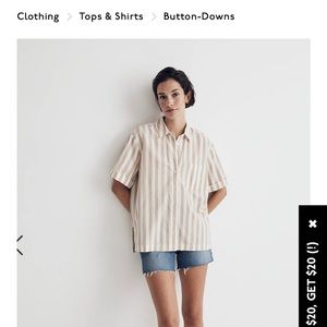 Madewell cotton button up shirt